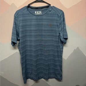 New Balance Blue Short Sleeve Tee Casual Stripes
